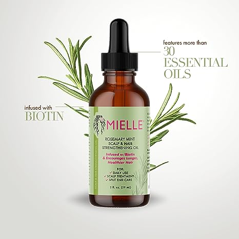 Mielle Original Hair Growth Essential Oil Rosemary Mint Hair Strengthening Nourishing Treatment for Split Ends and Dry Hair Mask